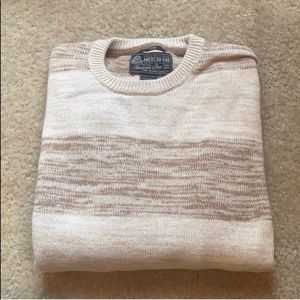 American Rag Cream and Tan stripe sweater!
